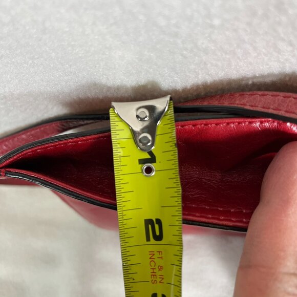 Rebecca Minkoff Red Grained Leather Adjustable Size Strap Crossbody Bag - Picture 15 of 15